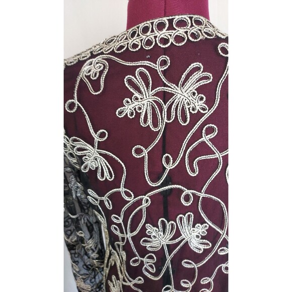 Victor Costa Occasion Vintage Eveningwear Jacket Topper Large Soutache Black - Picture 10 of 13